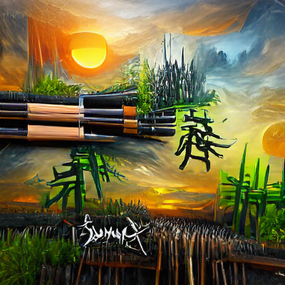 "Bamboo Sunset"